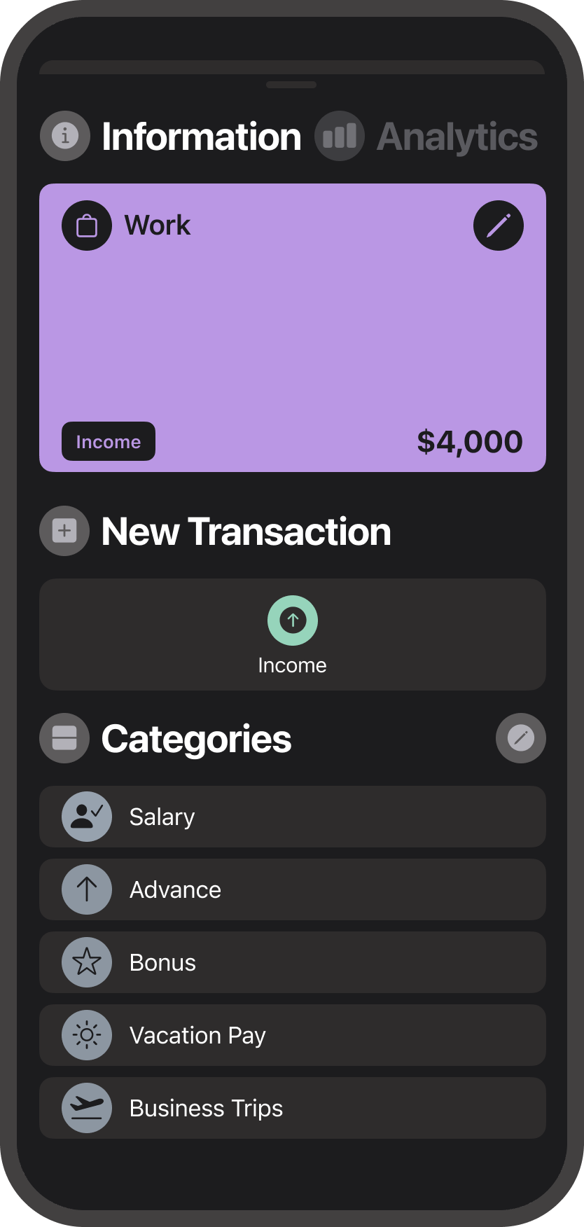 Income Tracking